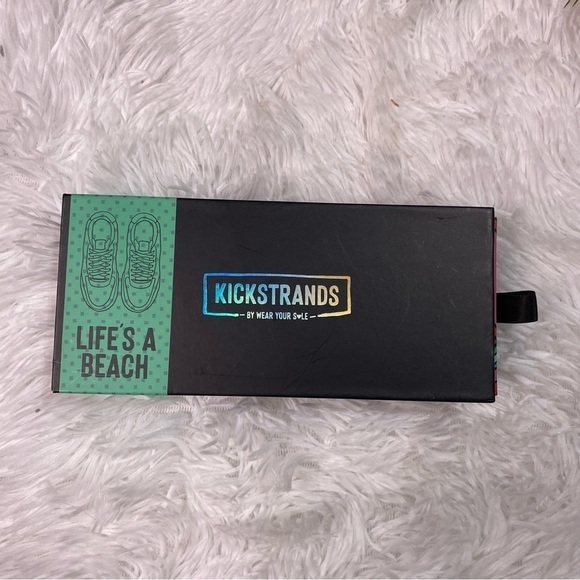 Kickstrands teal blue green shoe laces life’s a beach - Picture 4 of 8